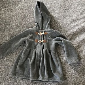 Child’s grey pea coat with adorable button closure